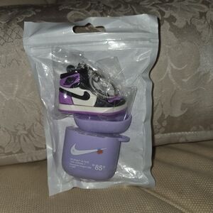 Nike Air Jordan Mini Sneaker Keychain in Purple and Black